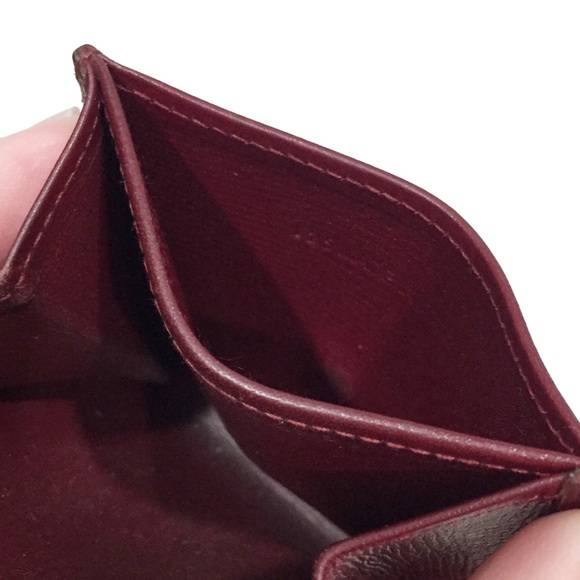 Cartier burgundy leather coin snap pouch - Picture 8 of 9